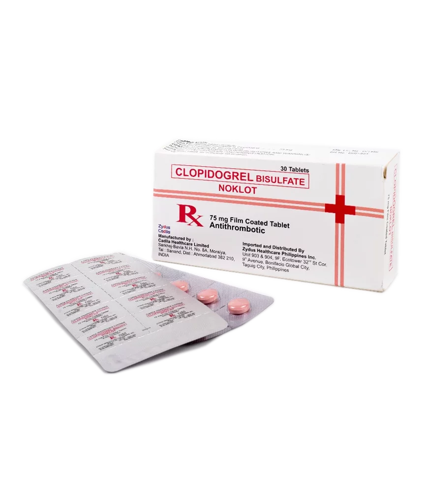 NOKLOT Clopidogrel Bisulfate 75mg Film Coated Tablet 1 s Price In The NOKLOT Clopidogrel Bisulfate 75mg Film Coated Tablet 1 s Price In The